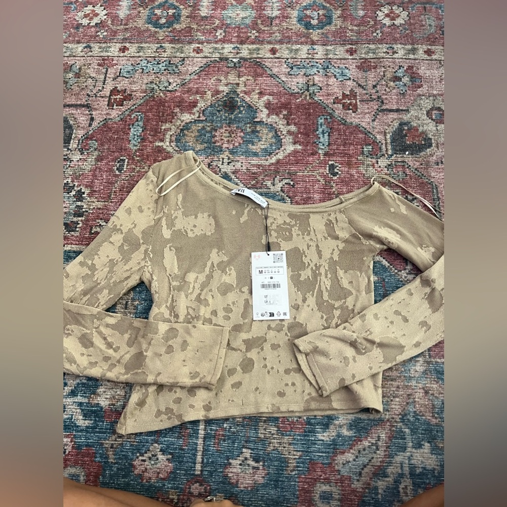 Zara off shoulder knit top